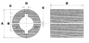 Hardwoord Insulation Blocks<br>Type Z1037