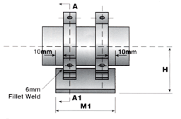 Bolt On T Bar Support (Skids) 
