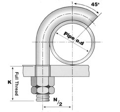 Hook Bolt (To Grip Pipe)